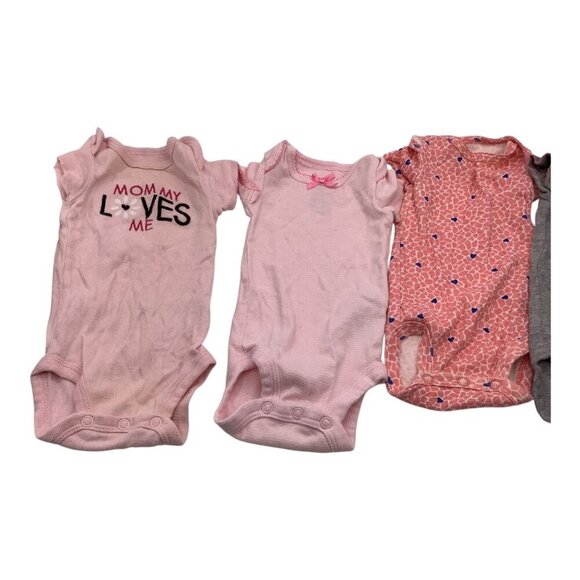 Carter's Child of Mine Baby Girl Bodysuits 4 Pack Size 24M Short Sleeve Tee - Picture 4 of 12